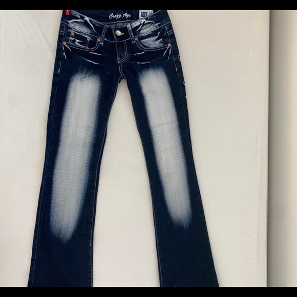 Crazy Age rhinestone low rise jeans - Picture 4 of 4